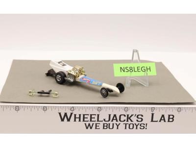 Snake Rail Dragster White Enamel 1971 Hot Wheels Mattel Vintage Redline RL