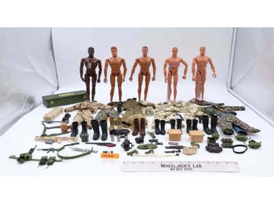 Lot of ES Toys GI Joe Type Action Figures + Accessories 1996 12"