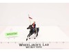 W Britain Mounted Soldier 4" Elastolin Vintage Lead Metal Black Horse British
