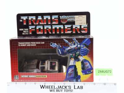 Bluestreak 100% Complete NICE BOX & FIGURE 1985 Vintage Hasbro G1 Transformers
