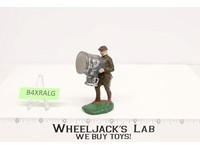 WWII German Soldier 3" Composite Elastolin Japan Spotlight Searchlight Toy