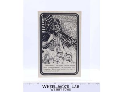 Kenner 1979 Star Wars Darth Vader Imperial Troop Insert Vintage