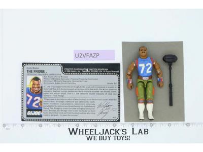 The Fridge V1 RED CARDBACK 100% Complete G.I. Joe 1986 Hasbro Vintage Figure