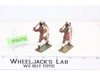 Zulu Warriors (2) Toy Figures 2" Military Miniatures Elastolin Metal Lead