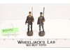 (2) German Soldiers w/ Sidecaps Marching 3" Elastolin Vintage