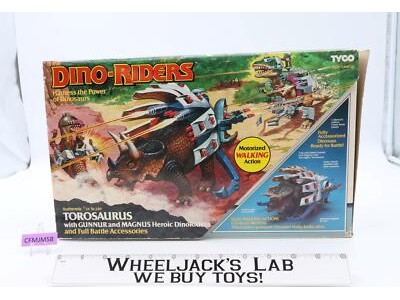 Torosaurus W/ Gunner & Magnus Dino-Riders 1987 Tyco Action Figure NEW MIB NRFB