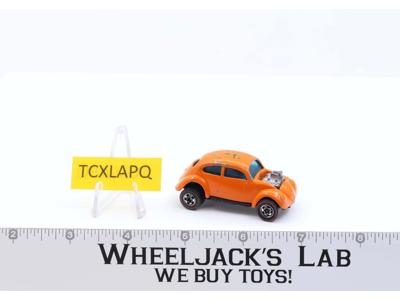 Custom Volkswagen Orange Bug Hot Wheels 1968 Vintage Redline RL SOLID ROOF