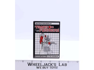 Ultra Magnus Instructions Manual Booklet 1984 Hasbro G1 Transformers