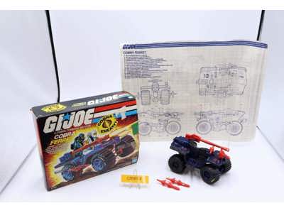 Cobra Ferret 100% Complete W/ Box G.I. Joe 1985 Hasbro Action Figure Vehicle