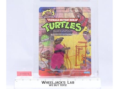 Splinter CAS GRADED 85 85/85/80 10-Back TMNT 1988 Playmates Action Figure MOSC