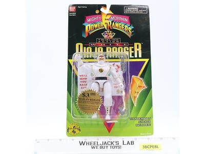 Mighty Morphin WHITE Ninja Ranger Power Rangers 1995 Bandai NEW MOSC #2471