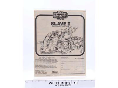 Slave I Assembly Instructions Manual Kenner 1981 Star Wars