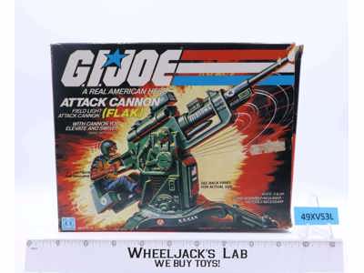 Flak Attack Cannon 100% Complete W/Box GI Joe 1982 Hasbro Vintage Action Figure