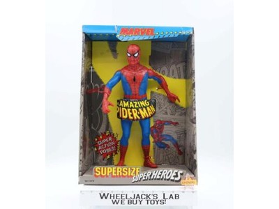Spiderman Supersize Super Heroes W/ Box 1991 Toybiz Vintage Action Figure