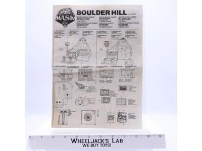 Boulder Hill Playset Manual Multi-Languages 1985 MASK M.A.S.K. Vintage Kenner