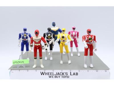 Lot of 7 Power Rangers 1993 5.5" 4.75" Bandai Action Figures