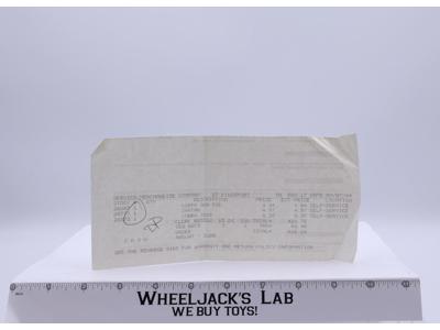Service Merchandise Company GI Joe Receipt 1984 Zartan, Cobra Jeep etc. Vintage