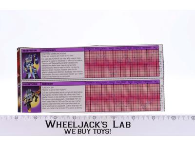 Soundwave and Buzzsaw Tech Spec 1984 Vintage Hasbro G1 Transformers
