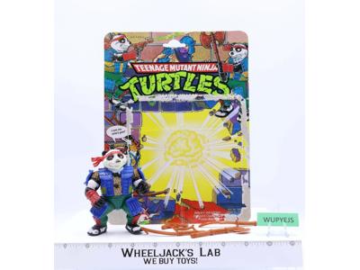 Panda Khan W/Cardback 100% Complete TMNT 1990 Playmates Vintage Action Figure