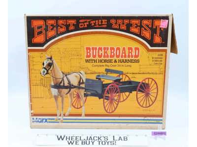 Buckboard W/Horse & Harness and Box Best Of The West Marx Action Figure Vehicle