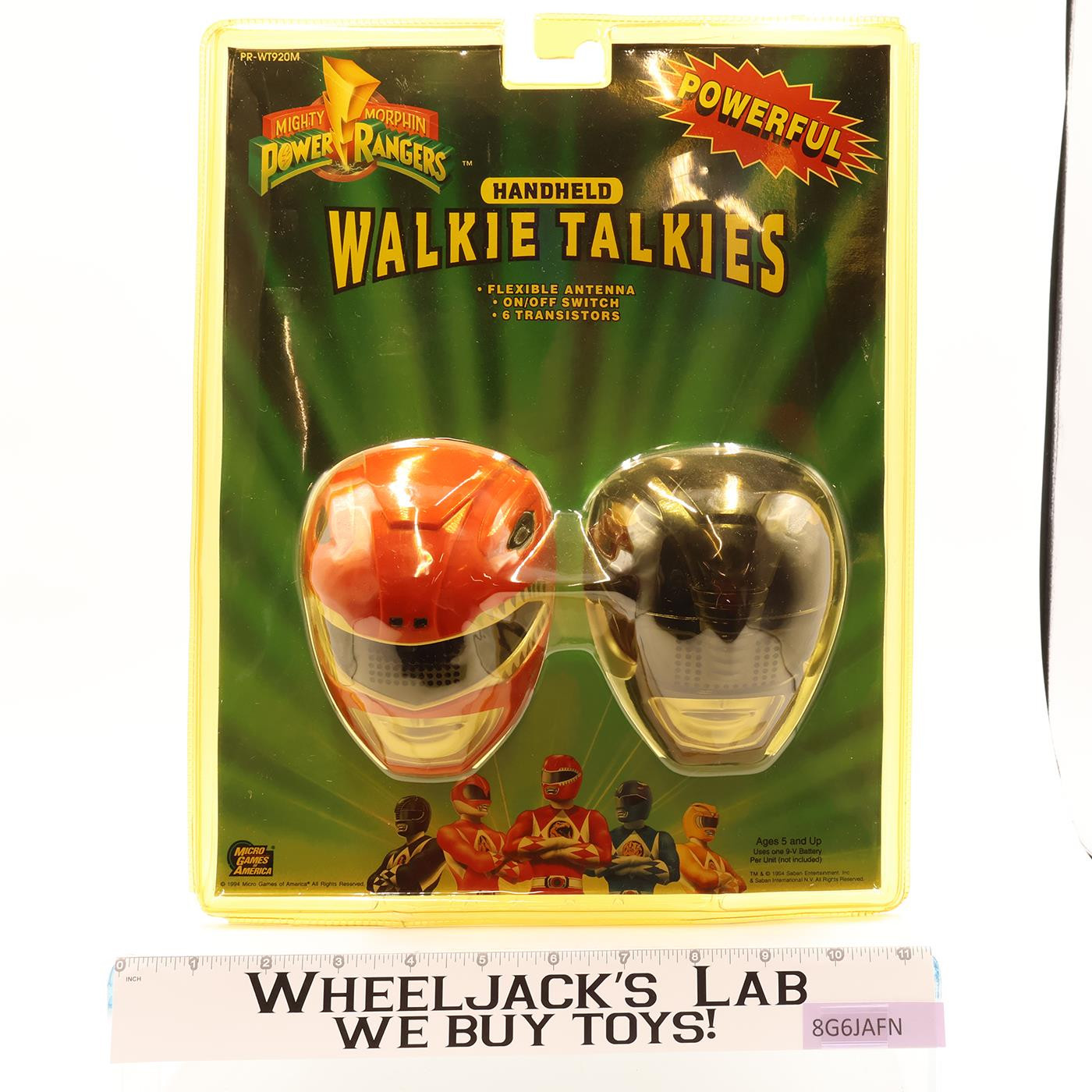Handheld Walkie Talkies Mighty Morphin Power Rangers 1994 Micro Games NEW SEALED