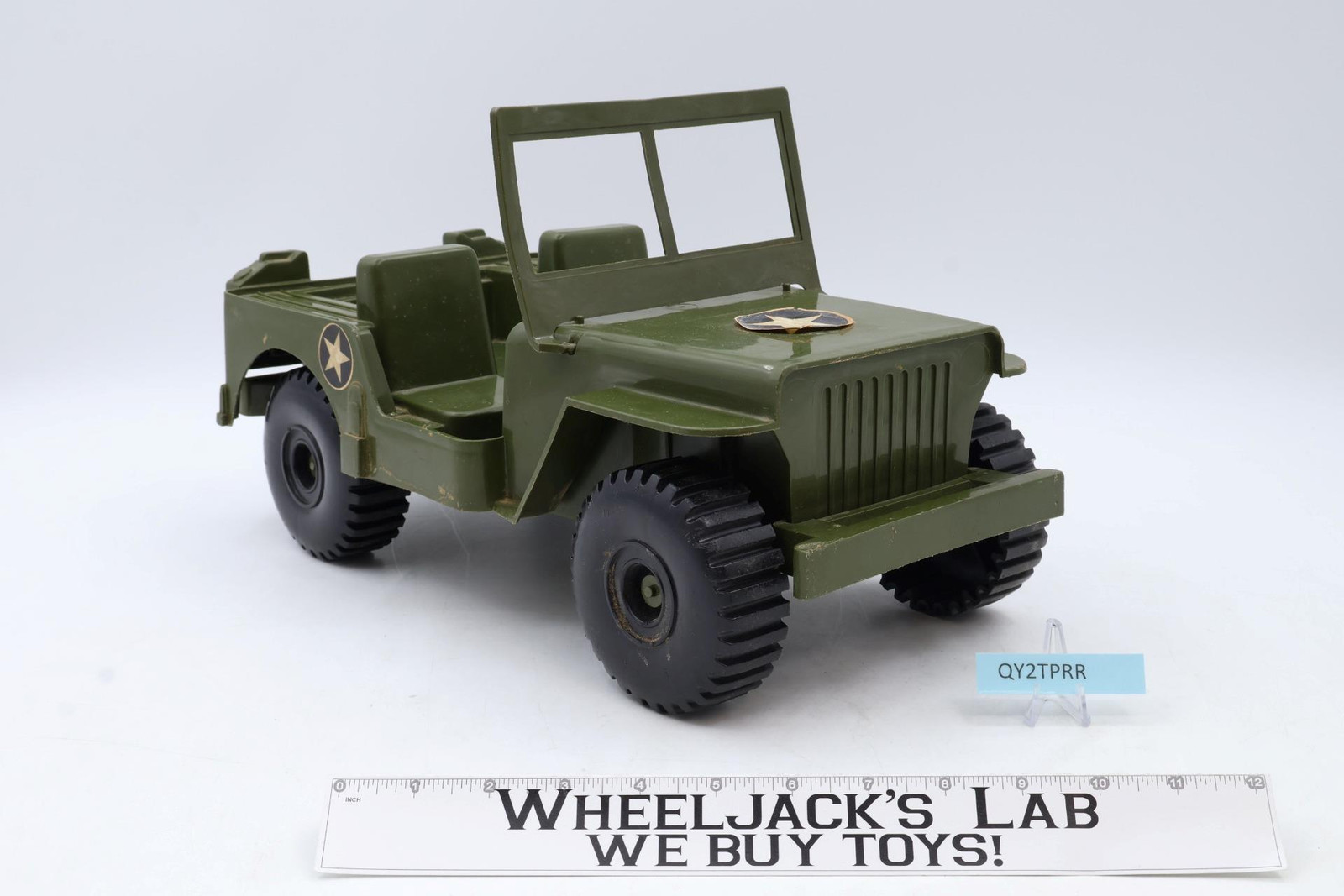Plastic Green Army Jeep 1973 Empire Carolina Enterprises Military Toy Car