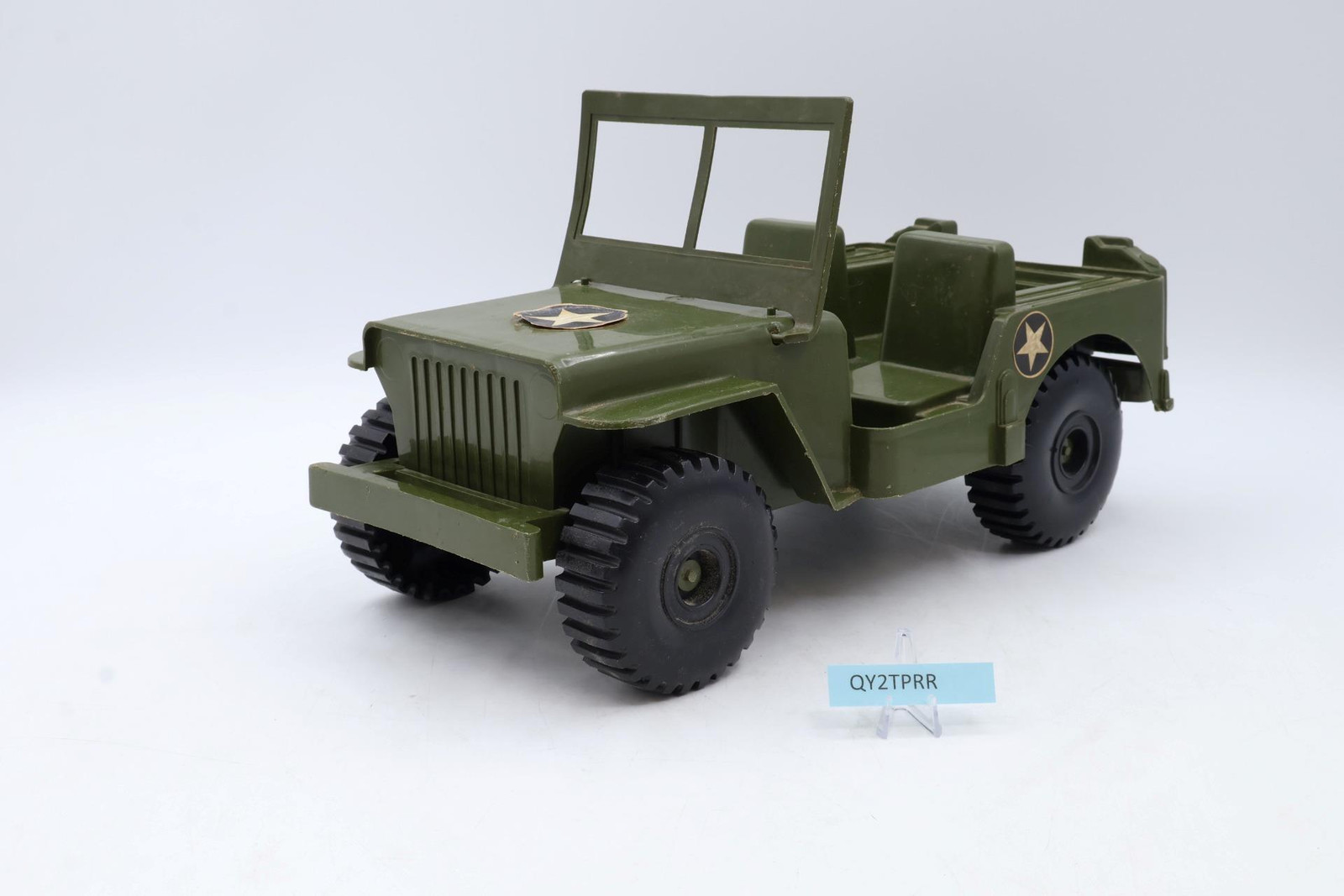 Plastic Green Army Jeep 1973 Empire Carolina Enterprises Military Toy Car