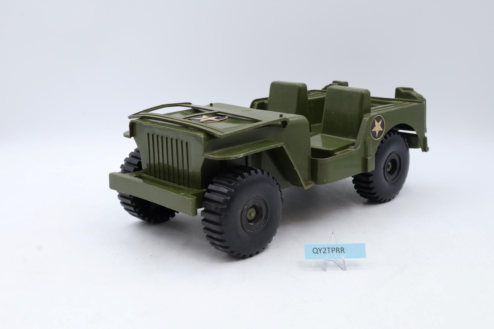 Plastic Green Army Jeep 1973 Empire Carolina Enterprises Military Toy Car