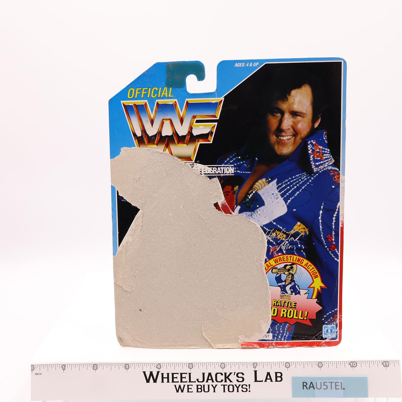 Honky Tonk Man 100% Complete W/CARDBACK 1990 WWF Wrestling Hasbro Action Figures