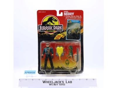 Dennis Nedry W/Tranq-Spray Gun Complete Jurassic Park 1993 Kenner Figure NEW MOC