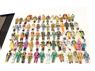 Lot of 73 GI Joe Figures Hasbro 1980's Vintage Action Figures UNBROKEN