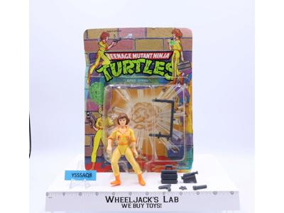 April O'Neil 100% Complete w/ Card TMNT 1990 Playmates Action Figure