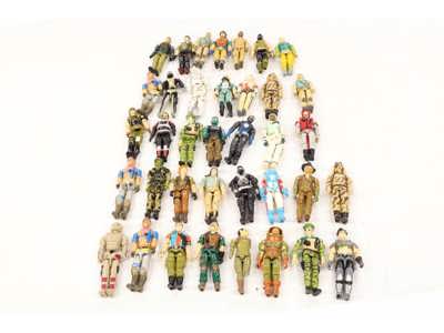 Lot of 37 GI Joe Action Figures Hasbro 1980's Vintage BROKEN