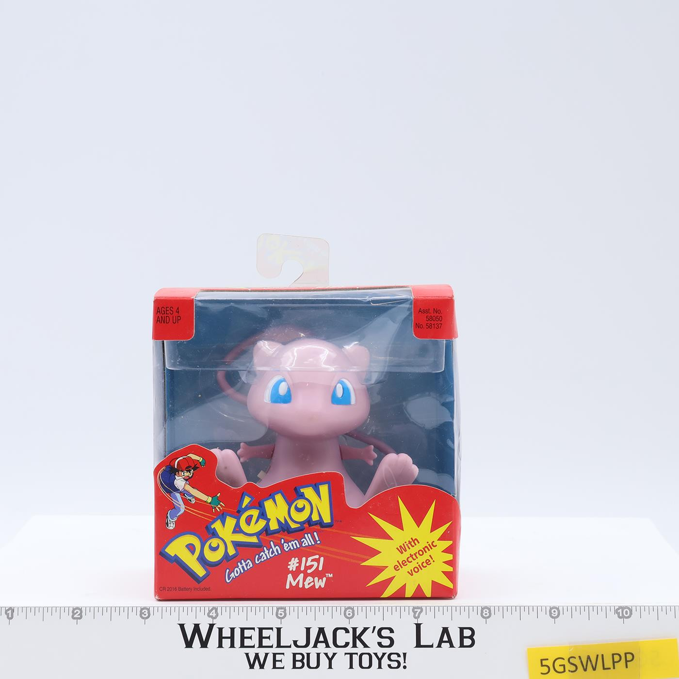 Mew #151 Figure w/ Electronic Voice Pokemon 1999 Nintendo Hasbro NEW MISB SEALED