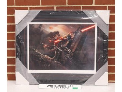 Darth Maul Savage Rage Brian Rood Art Print Framed Giclée 342/450