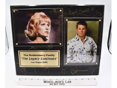 The Roddenberry Family Star Trek Majel Barrett 2006 AUTOGRAPHED Plaque
