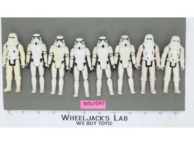 Lot of 8 Star Wars Stormtroopers / Snowtroopers 1980s Kenner Action Figures