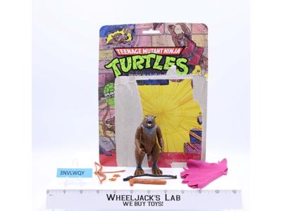 Splinter HARD HEAD 100% Complete W/Card TMNT 1988 Playmates Action Figure