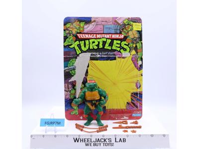 Michaelangelo HARD HEAD 100% Complete W/Card TMNT 1988 Playmates Vintage Figure