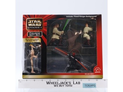 Figurine Gift Set Star Wars Ep. 1 Hasbro Obi-Wan Qui-Gon Darth Maul NEW SEALED