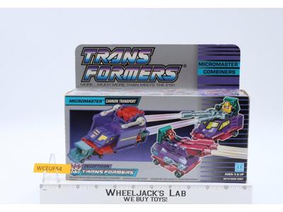 Cannon Transport Micromaster 100% Complete W/Box 1989 G1 Transformers Figure