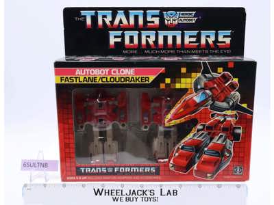 Fastlane & Cloudraker W/BOX & INSERT 100% Complete 1987 Vintage G1 Transformers
