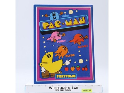 Folder Portfolio Pac-Man 1980s Midway Plymouth Vintage School Supplies