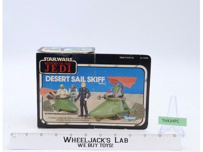 Desert Sail Skiff 100% Complete W/Box ROTJ 1983 Star Wars Vintage Kenner Vehicle