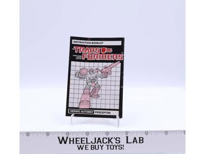 Perceptor Instruction Manual Booklet 1985 Hasbro G1 Transformers