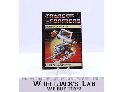 Ratchet Action Figure Vintage Instruction Manual Booklet 1984 G1 Transformers