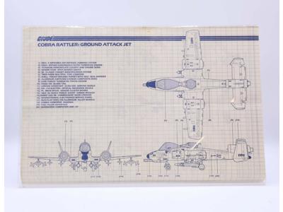 Cobra Rattler:Ground Attack Jet 1984 ORIGINAL Instructions / Blueprints G.I. Joe