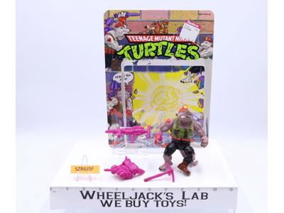 Dirtbag 100% Complete W/Card *UNPUNCHED* TMNT 1991 Playmates Vintage Action Fig