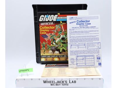 GI Joe Collector Display Case W/ Unused Stickers 1983 Vintage Hasbro Vintage
