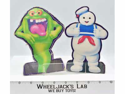 Marshmallow & Slimer The Real Ghostbusters 1980's Kenner Cardboard Cutouts